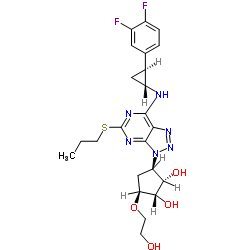 Structure of Ticagrelor <span class="caps">CAS</span> 274693-27-5 Structure of Ticagrelor CAS 274693-27-5