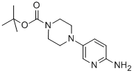 Structure of tert-Butyl 4-(6-aminopyridin-3-yl)piperazine-1-carboxylate <span class="caps">CAS</span> 571188-59-5 Structure of tert-Butyl 4-(6-aminopyridin-3-yl)piperazine-1-carboxylate CAS 571188-59-5