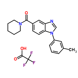 Structure-of-1-3-Methylphenyl-1H-benzimidazol-5-yl1-piperidinylmethanone-trifluoroacetate-CAS-451496-96-1
