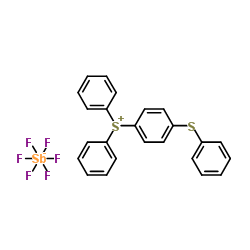 Structure of 4 Thiophenyl phenyl diphenyl sulfonium hexafluoroantimonate CAS 71449 78 0 - Light Stabilizer 3853 CAS 167078-06-0