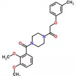 Structure-of-1-4-23-Dimethoxybenzoyl-1-piperazinyl-2-3-methylphenoxyethanone-CAS-423748-02-1