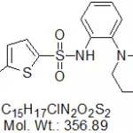 Structure-of-5-Chloro-N-2-piperidin-1-yl-phenylthiophene-2-sulfonamide-CAS-746609-35-8-