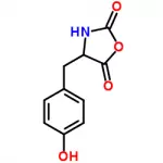 Structure of 4-(4-Hydroxybenzyl)-1,3-oxazolidine-2,5-dione CAS 3415-08-5