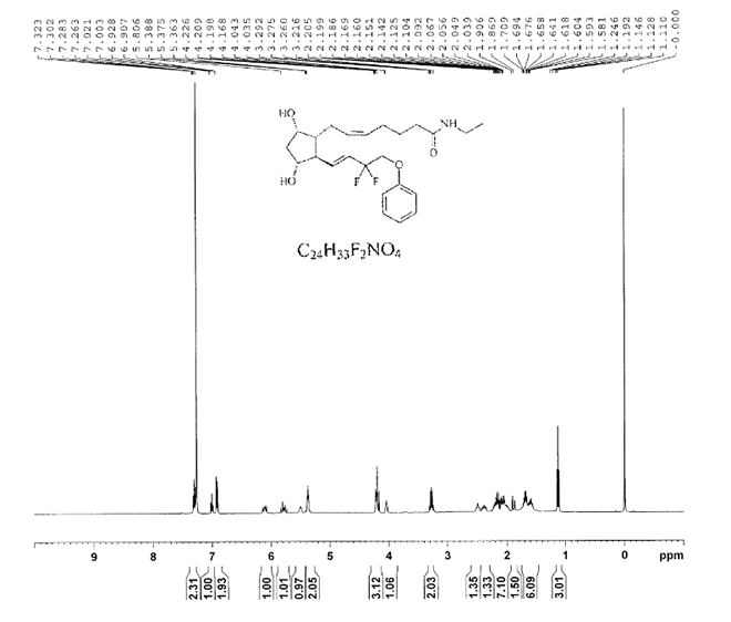 DECHLORO DIHYDROXYDIFLUORO ETHYLCLOPROSTENOLAMIDE CAS 1185851-52-8 DECHLORO DIHYDROXYDIFLUORO ETHYLCLOPROSTENOLAMIDE CAS 1185851 52 8 HNMR - DECHLORO DIHYDROXYDIFLUORO ETHYLCLOPROSTENOLAMIDE CAS 1185851-52-8