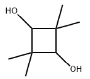 Structure of 2,2,4,4-Tetramethyl-1,3-cyclobutanediol CAS 3010-96-6
