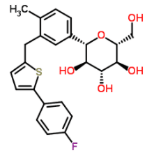 Structure of Canagliflozin CAS 842133-18-0