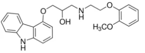 Structure of Carvedilol CAS 72956-09-3
