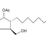 Structure of Cyclopentaneheptanoic acid, 5-(acetyloxy)-2-(hydroxyMethyl)-3-[(tetrahydro-2H-pyran-2-yl)oxy]-, Methyl ester, (1R,2S,3R,5S)- CAS 61302-47-4 61302-47-4