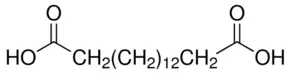 Structure of hexadecandioic acid CAS 505-54-4