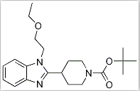 Structure of tert-butyl 4-(1-(2-ethoxyethyl)-1H-benzo[d]iMidazol-2-yl)piperidine-1-carboxylate CAS 1181267-36-6