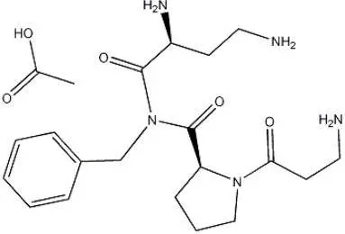 Structure of (2S)-beta-Alanyl-L-prolyl-2,4-diamino-N-(phenylmethyl)butanamide acetate CAS 823202-99-9