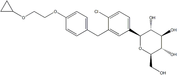 Structure of bexagliflozin CAS 1118567-05-7