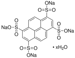 Structure of 1368 Pyrenetetrasulfonic acid tetrasodium salt hydrate CAS 59572 10 0 - 1,3,6,8-Pyrenetetrasulfonic acid CAS 6528-53-6