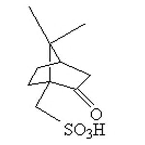 Structure of DL-Camphor suIfonic acid CAS 5872-08-2