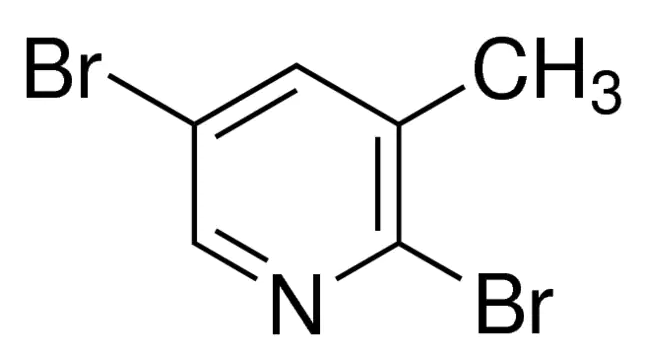 Structure of 2,5-Dibromo-3-picoline CAS 3430-18-0