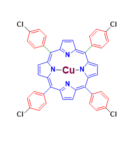 Structure of CuIImeso Tetra4 chlorophenylporphine CAS 16828 36 7 - 5,5'-Dichloro-11-diphenylamino-3,3'-diethyl-10,12- CAS 53655-17-7