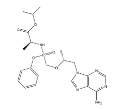 Structure of Tenofovir alafenamide <span class="caps">CAS</span> 379270-37-8 Structure of Tenofovir alafenamide CAS 379270-37-8