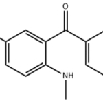 Structure of 2-METHYLAMINO-5-CHLORO BENZOPHENONE CAS 1022-13-5