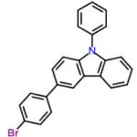 Structure of 3-(4-bromophenyl)-N-phenylcarbazole CAS 1028647-93-9