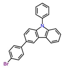 Structure of 3-(4-bromophenyl)-N-phenylcarbazole CAS 1028647-93-9