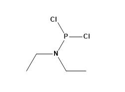 Structure of <span class="caps">DICHLORO</span>(<span class="caps">DIETHYLAMINO</span>)<span class="caps">PHOSPHINE</span> <span class="caps">CAS</span> 1069-08-5 Structure of DICHLORO(DIETHYLAMINO)PHOSPHINE CAS 1069-08-5