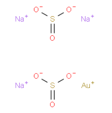 Structure of Gold(I) trisodium disulphite CAS 19153-98-1