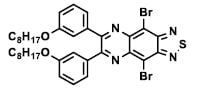 Structure of 49 dibromo 67 bis3 octyloxyphenyl 125Thiadiazolo34 gquinoxaline CAS 1454835 30 3 - 2-(6,7-difluoro-3-oxo-2,3-dihydro-1H-cyclopenta[b]naphthalen-1-ylidene)malononitrile CAS OPVNA-0001