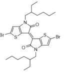 Structure of (E)-2,2'-dibromo-4,4'-bis(2-ethylhexyl)-[6,6'-bithieno[3,2-b]pyrrolylidene]-5,5'(4H,4H')-dione CAS 1147124-49-9