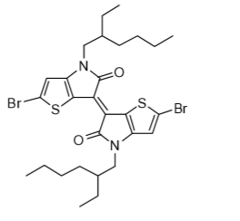 Structure of E 22 dibromo 44 bis2 ethylhexyl 66 bithieno32 bpyrrolylidene 554H4H dione CAS 1147124 49 9 - 2-(6,7-difluoro-3-oxo-2,3-dihydro-1H-cyclopenta[b]naphthalen-1-ylidene)malononitrile CAS OPVNA-0001