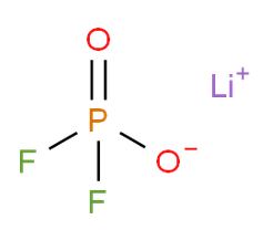 Structure of LiPO2F2 Lithium phosphorodifluoridate CAS 24389 25 1 1 - VS CAS 77-77-0