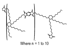Structure of 12 Bisoctylmaleimide 3 octyl 4 hexylcyclohexyl oligomer BMI 9000P Imide extended bismaleimide oligomer CAS 921213 77 6 - 9,9-Bis[4-(glycidyloxy)phenyl]fluorene CAS 47758-37-2