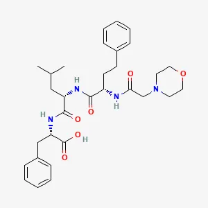 Structure of (S)-2-((S)-4-Methyl-2-((S)-2-(2-morpholinoacetamido)-4-phenylbutanamido)pentanamido)-3-phenylpropanoic acid CAS 868540-16-3