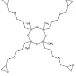 Structure of Tetrakisepoxy cyclosiloxane CAS 257284-60-9