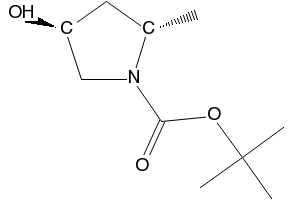 Structure of (2S,4S)-tert-Butyl 4-hydroxy-2-methylpyrrolidine-1-carboxylate CAS 477293-60-0 (2S,4S)-tert-Butyl 4-hydroxy-2-methylpyrrolidine-1-carboxylate CAS 477293-60-0