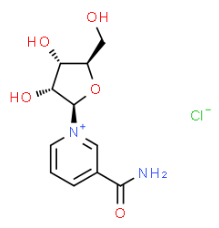 Structure of Nicotinamide riboside chloride NR-CL CAS 23111-00-4 Nicotinamide riboside chloride NR-CL CAS 23111-00-4