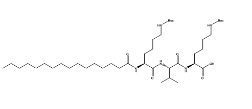 Structure of Pal-K(Boc)VK(Boc)-OH CAS PNA-2732 Pal-K(Boc)VK(Boc)-OH CAS PNA-2732