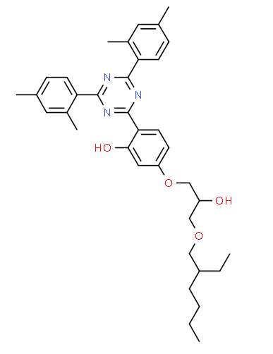 Structure of UV 405 CAS 137658 79 8 - Terephthalylidene dicamphor sulfonie acid(Mexoryl SX) CAS 90457-82-2