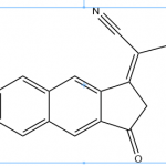 Structure of 2-(6,7-difluoro-3-oxo-2,3-dihydro-1H-cyclopenta[b]naphthalen-1-ylidene)malononitrile CAS OPVNA-0001