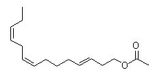Structure of E3Z8Z11 Tetradecatriene acetate CAS 163041 94 9 1 - 9E-Dodecen-1-ol CAS 35237-62-8