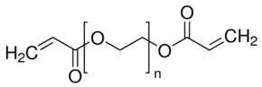 Structure of Polyethylene glycol diacrylate PEGDA CAS 26570 48 9 - Poly(ethylene glycol) diacrylate (PEGDA) CAS 26570-48-9