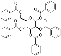 Structure of 12346 Penta O benzoyl alpha D mannopyranose CAS 41569 33 9 - 1,2,3,4,6-Penta-O-benzoyl-alpha-D-mannopyranose CAS 41569-33-9