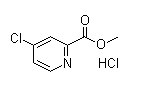 Structure of Methyl 4-chloro-2-pyridinecarboxylate hydrochloride CAS 176977-85-8 Methyl 4-chloro-2-pyridinecarboxylate hydrochloride CAS 176977-85-8