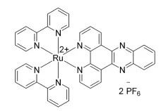 Structure of Ru(bpy)2dppz(<span class="caps">PF6</span>)2 <span class="caps">CAS</span> 87564-74-7 Structure of Ru(bpy)2dppz(PF6)2 CAS 87564-74-7