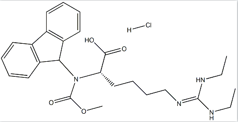 Structure of Fmoc HomoargEt2 OH·HCl CAS 1864003 26 8 - Fmoc-Homoarg(Et)2-OH·HCl CAS 1864003-26-8