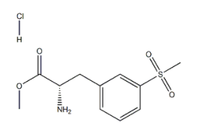 Structure of methyl (S)-2-amino-3-(3-(methylsulfonyl)phenyl)propanoate hydrochloride CAS 851785-21-2 methyl (S)-2-amino-3-(3-(methylsulfonyl)phenyl)propanoate hydrochloride CAS 851785-21-2