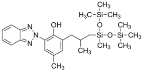 Structure of Drometrizole TrisiloxaneMexoryl XL CAS 155633 54 8 - Terephthalylidene dicamphor sulfonie acid(Mexoryl SX) CAS 90457-82-2