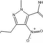 Structure of 1-Methyl-4-nitro-3-propyl-(1H)-pyrazole-5-carboxamide CAS 139756-01-7