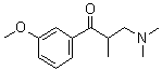 Structure of 3-(Dimethylamino)-1-(3-methoxyphenyl)-2-methyl-1-propanone CAS 197145-37-2