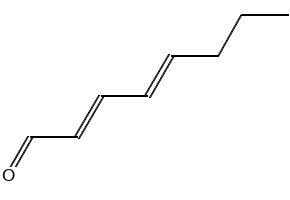 Structure of EE 24 Octadien 1 al CAS 30361 28 5 - Red 8 CAS 33270-70-1