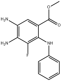 Methyl 4,5-diaMino-3-fluoro-2-(phenylaMino)benzoate CAS 606144-42-7 Structure of Methyl 45 diaMino 3 fluoro 2 phenylaMinobenzoate CAS 606144 42 7 - Methyl 4,5-diaMino-3-fluoro-2-(phenylaMino)benzoate CAS 606144-42-7